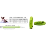 collier en cuir tressé vert pour chien taille