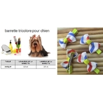 barrette tricolore pour chien taille 4,5x2,5 cm