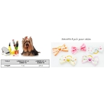 barrette à élastique et à pois pour chien taille