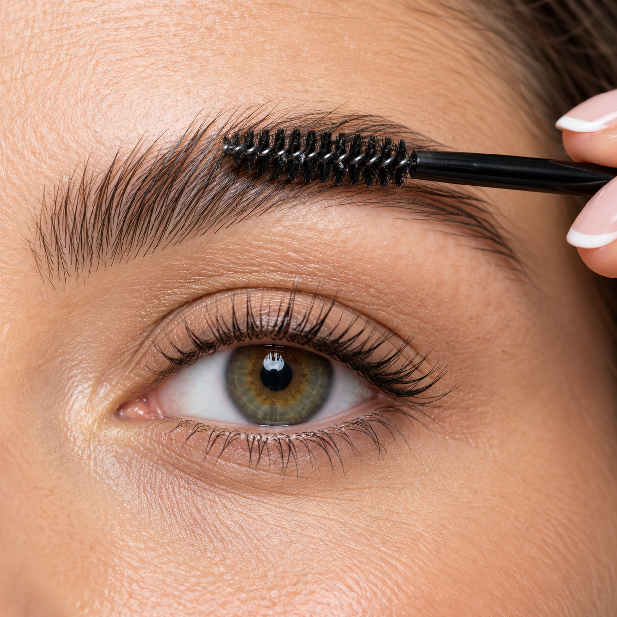 Sourcil naturel coiffé au gel transparent