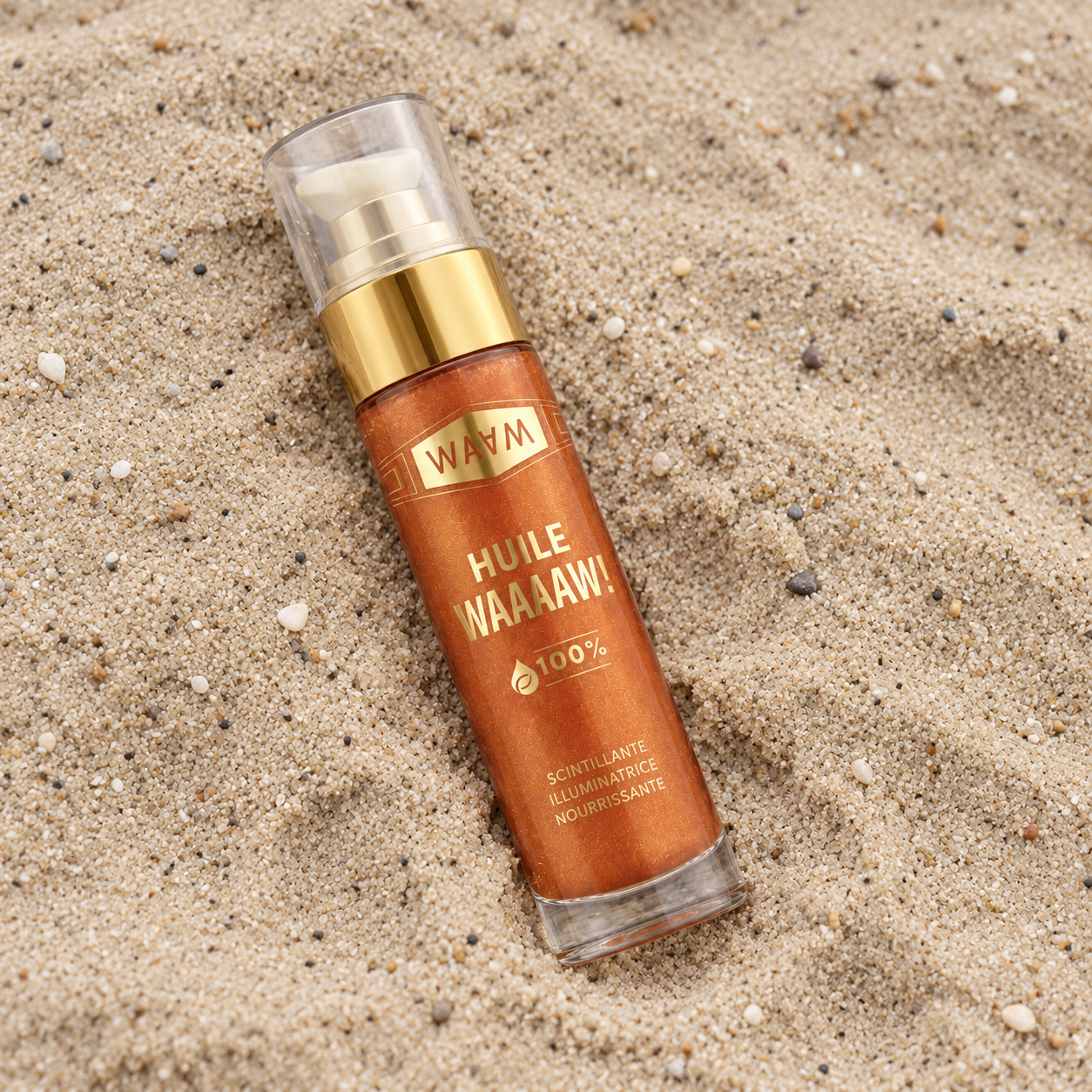 Huile WAAM sur le sable