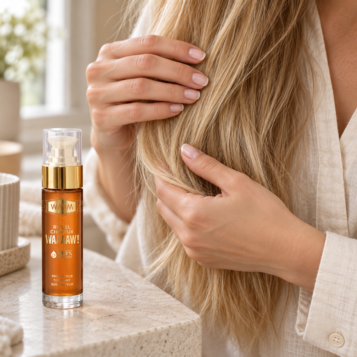 Rituel naturel pour cheveux blonds