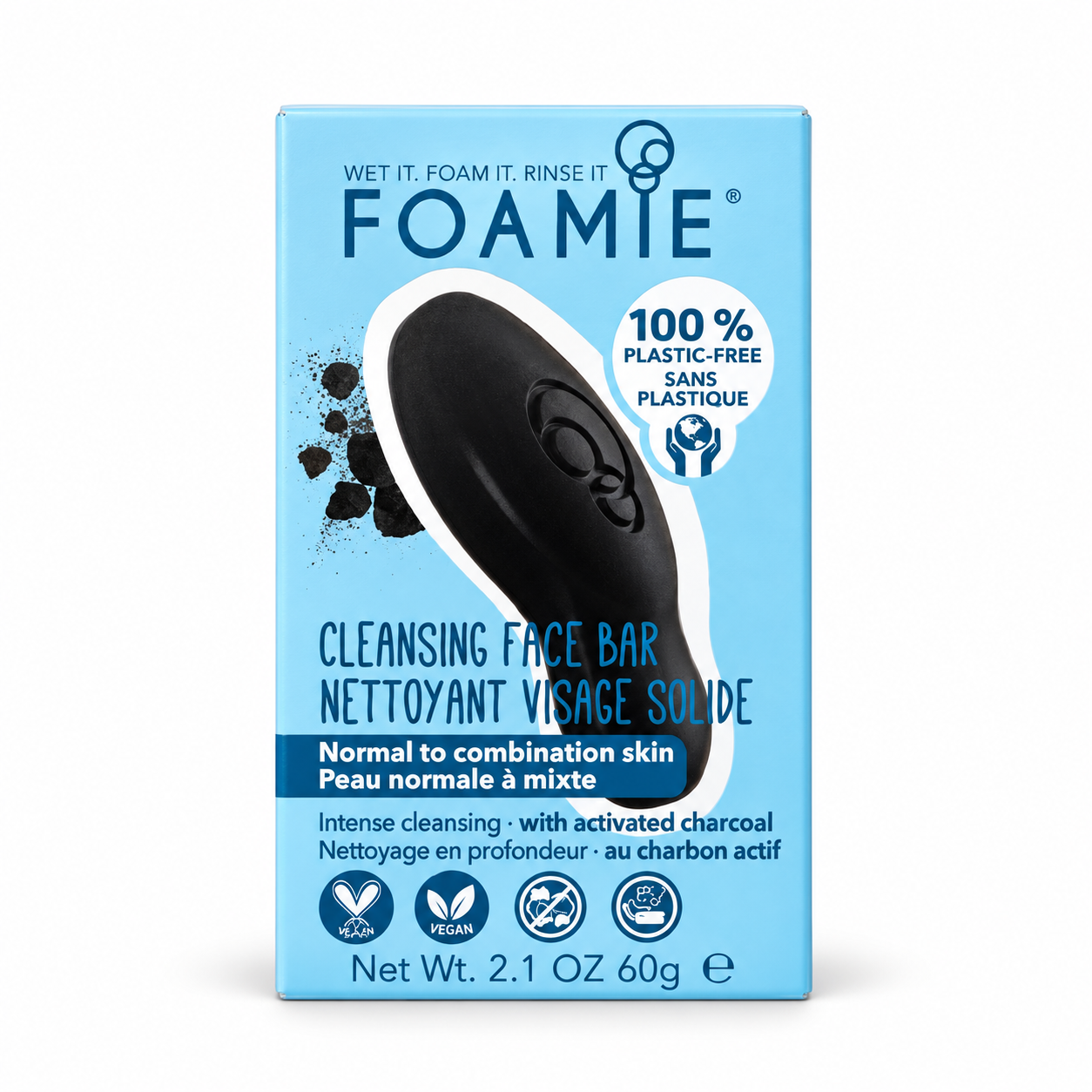 Boîte FOAMIE bleue au charbon