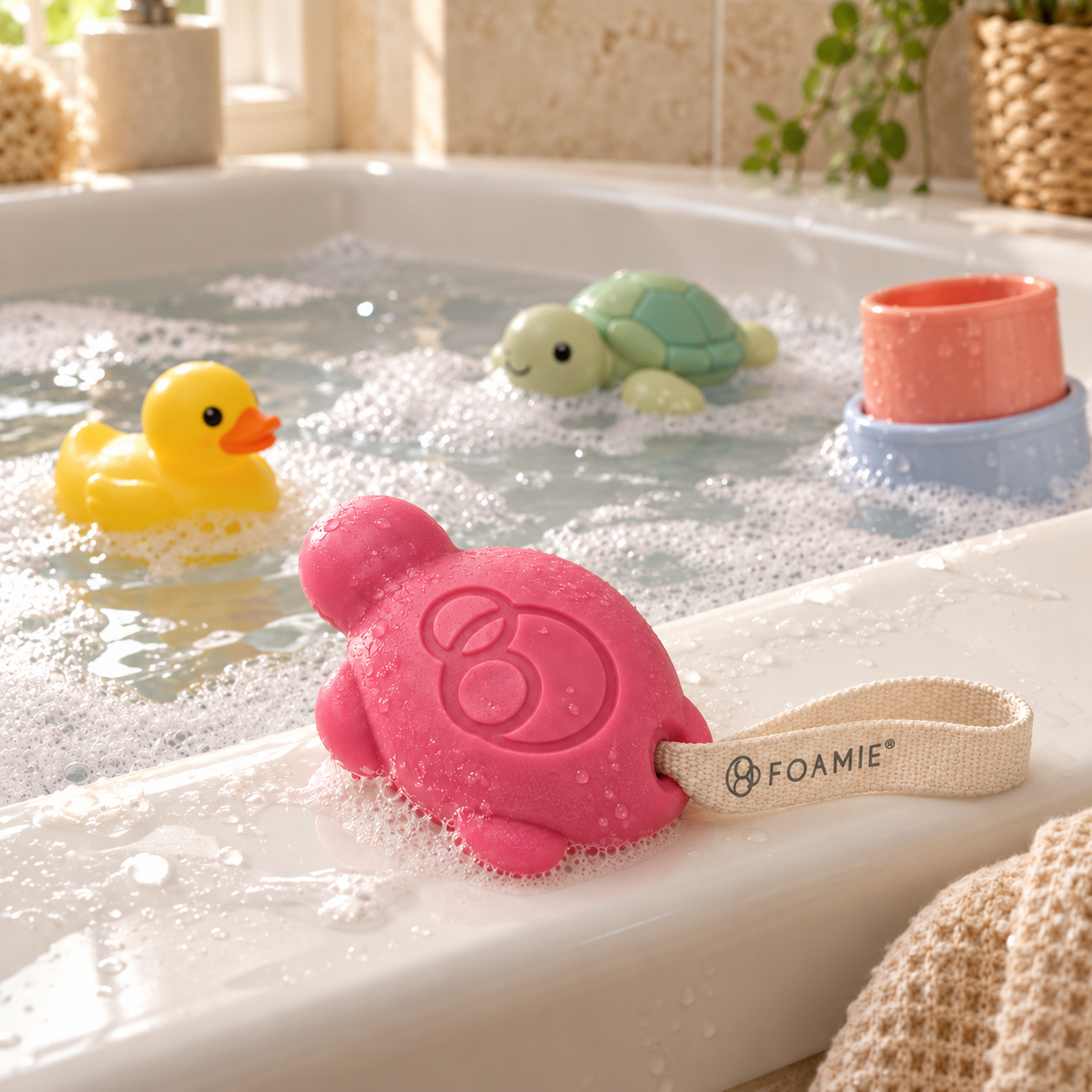 Ruban FOAMIE au bas du savon tortue