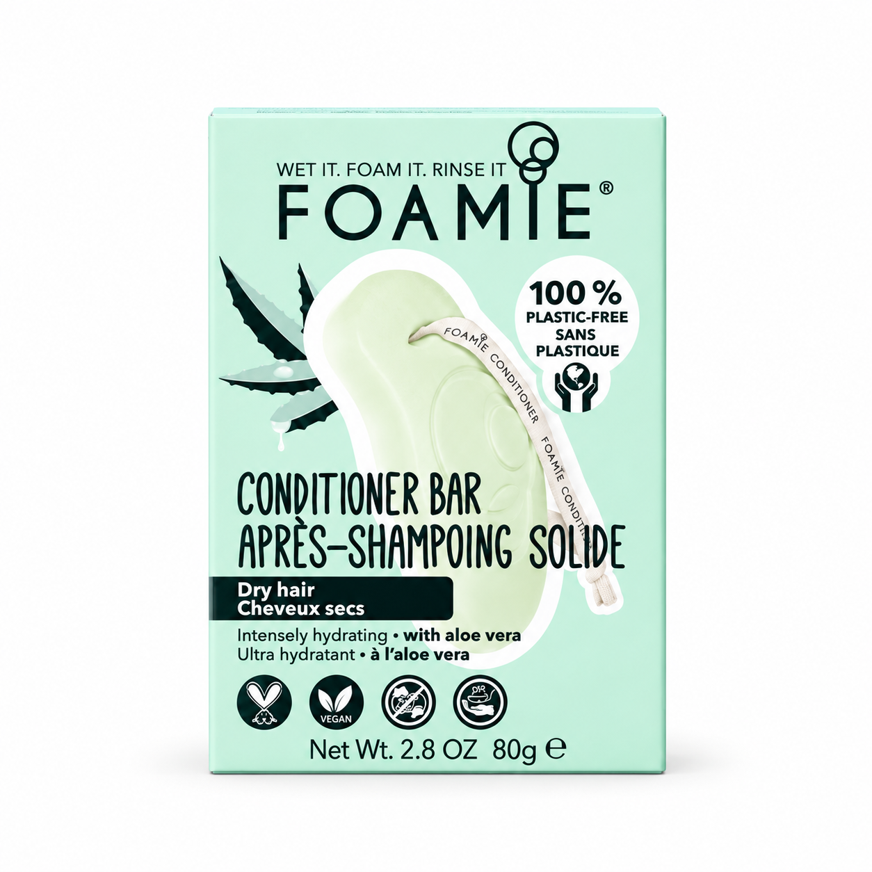 Après-shampoing solide aloe vera FOAMIE