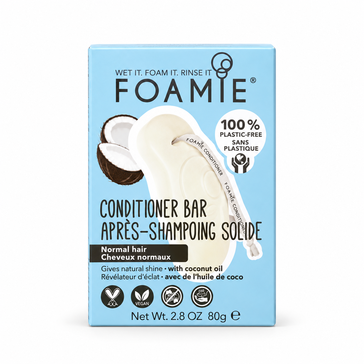 Après-shampoing solide FOAMIE à la coco