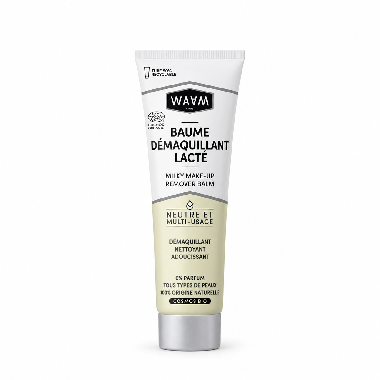 Baume démaquillant WAAM sur fond blanc