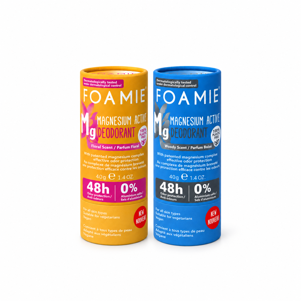 Duo de déodorants FOAMIE centré
