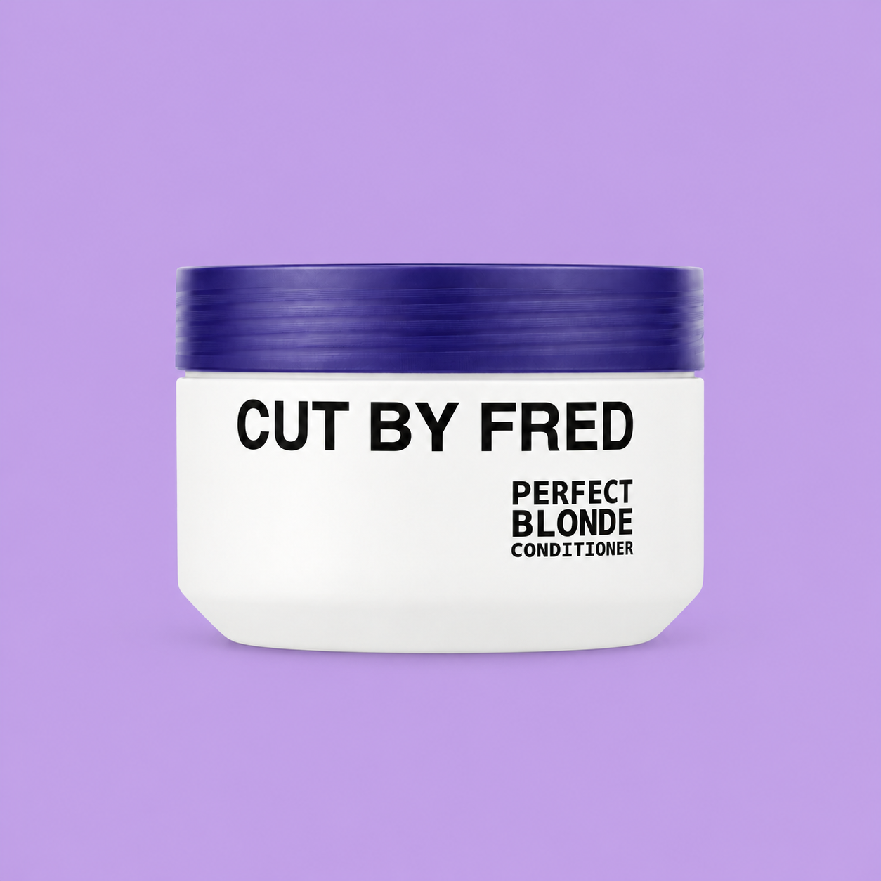 Pot Perfect Blonde sur fond violet pastel