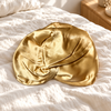 Bonnet turban de nuit en satin champagne