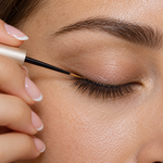 Application délicate du sérum pour cils