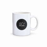 Mug blanc centré, logo visible