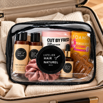Trousse de toilette dans une valise ouverte