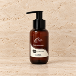 Gelée nettoyante ambrée sur travertin beige