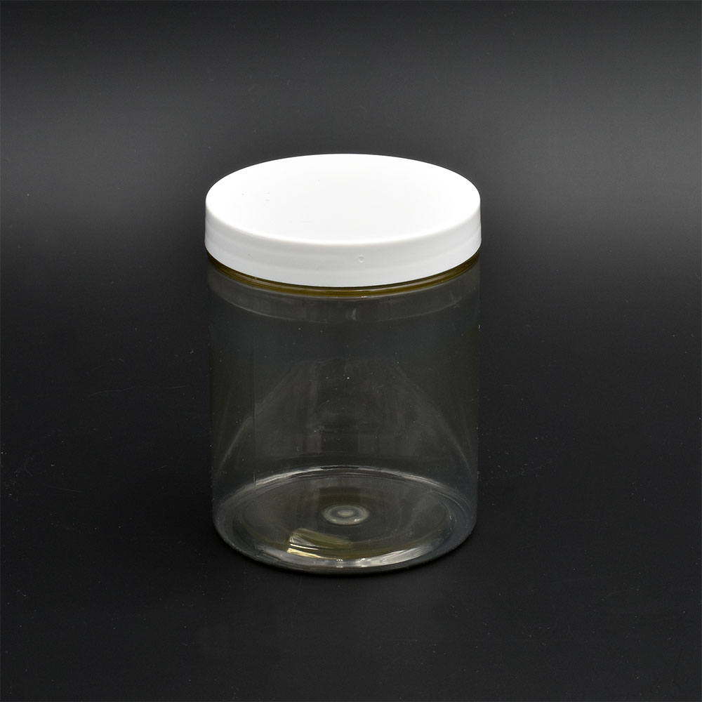 Pot plastique cristal 300 ml avec couvercle vissant