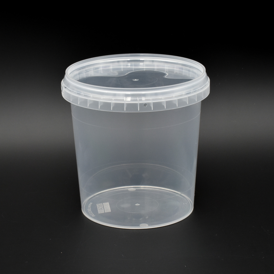 Pot rond en plastique transparent 400ml avec son couvercle vissant - Pots -  topflacon