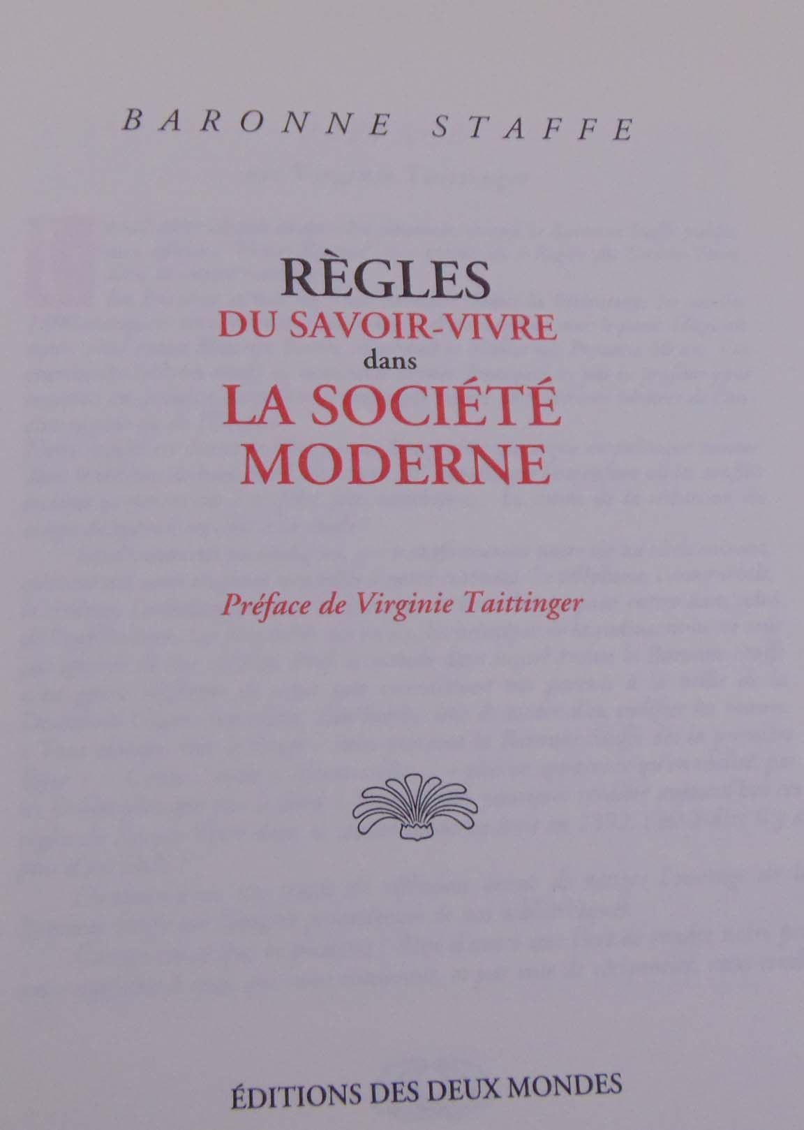 Les Regles De Savoir Vivre Dans La Societe Moderne Staffe : Règles du savoir-vivre dans la société moderne... - D301