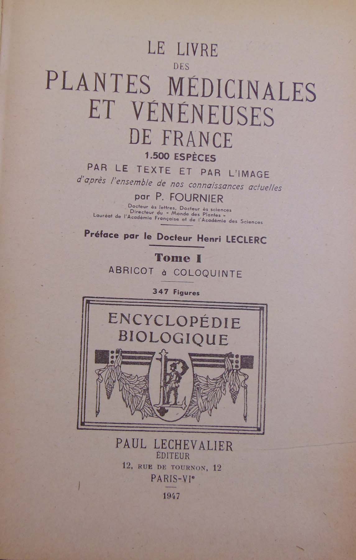 Dictionnaire Des Plantes Médicinales Et Vénéneuses De France