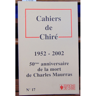 COLLECTIF  : CAHIERS DE Chiré  N°17...