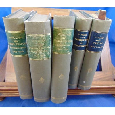 Walch Raoul : Anthologie des poètes Français contemporains T. 1-2-3 + 2 vol. poètes nouveaux  / poètes d'hier