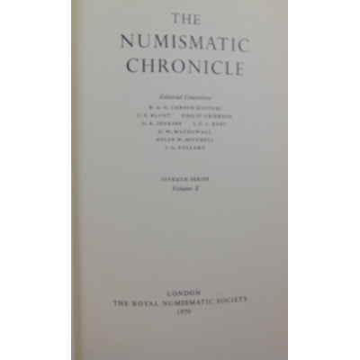 collectif André : The Numismatic Chronicle Volume X seventh series...