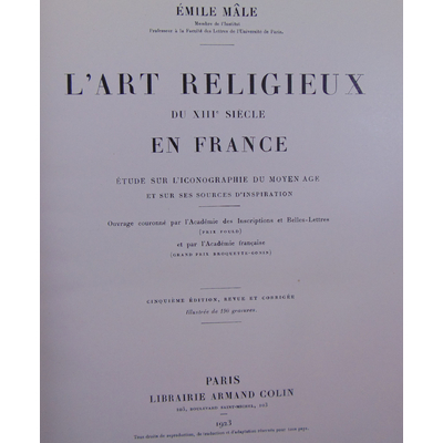 Mâle Emile : L'art religieux  du XIIIe siècle en France...