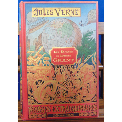 Verne Jules : Les enfants du Capitaine Grant. (dos à l'encre )...