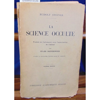 Steiner  : La science occulte...