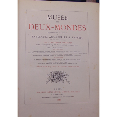 : Musée des deux mondes.1874. Chromolithographies et Eaux-fortes...