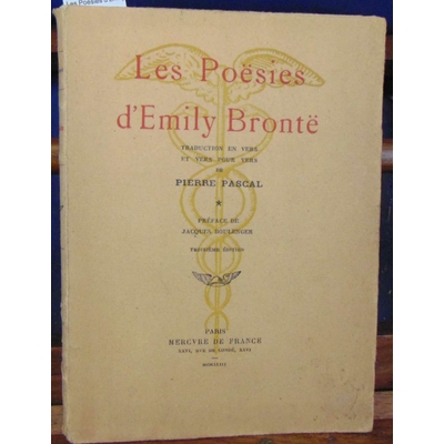 Bronte  : Les Poésies d'Emily Bronte...