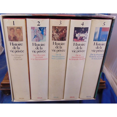 Aries Philippe et : Histoire de la vie privée.Complet en 5 volumes...