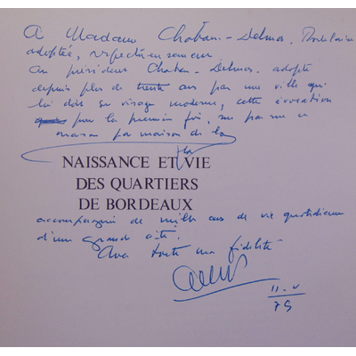 Reche  : Naissance et vie des quartiers de Bordeaux Mille ans de vie quotidienne. (Belle dédicace )...