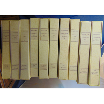 Duhamel  : Chronique des Pasquier. 10 volumes, illustrations berthold Mahn...