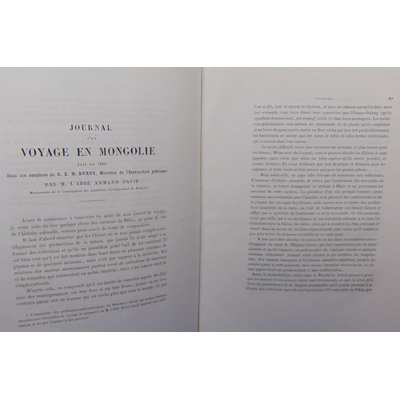 David  : Journal d'un voyage en Mongolie fait en 1866...