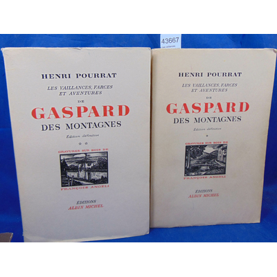 Pourrat  : Les vaillances farces et aventures de Gaspard des montagnes. (sur papier d'auvergne ,1948 )...