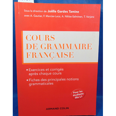 Tamine  : Cours de grammaire française ...