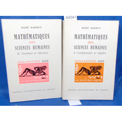 Barbut  : Mathématiques des sciences humaines. tome 1 et 2...