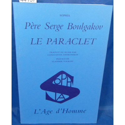 Boulgakov  : Le Paraclet...
