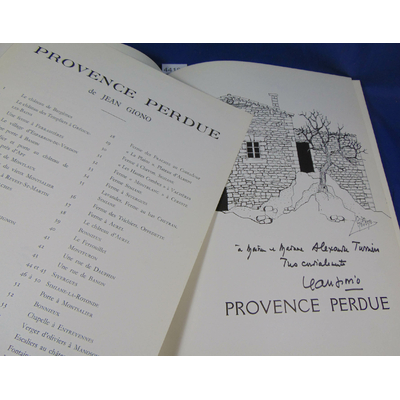 Giono  : Provence perdue. (Avec envoi de Giono )...