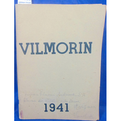 : catalogue Vilmorin 1941...