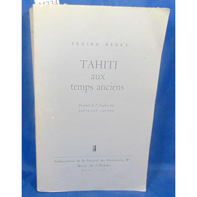Henry  : Tahiti aux temps anciens...