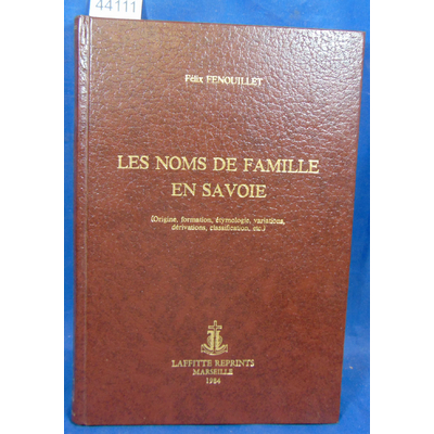 Fenouillet  : Les noms de famille en Savoie...