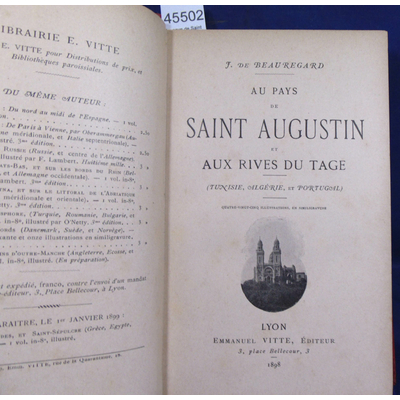 Beauregard  : Au pays de Saint Augustin et aux rives du Tage. (Tunisie Algérie et Portugal )...