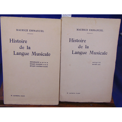 Emmanuel  : Histoire de la Langue Musicale (2 vol.)...