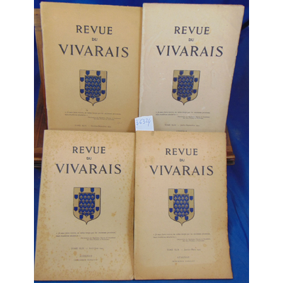 : 4 N° Revue du Vivarais 1943 Tome XLIX Janvier Mars  /   Avril juin / Juil. Sept / Oct décembre...