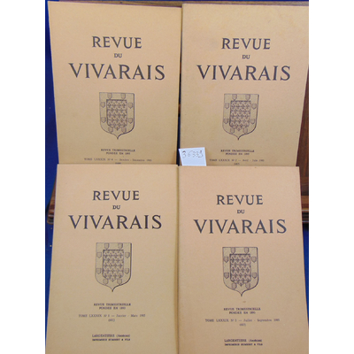 : 4 N° Revue du Vivarais 1985 Tome LXXXIX Janvier Mars  /   Avril juin / Juil. Sept / Oct décembre...