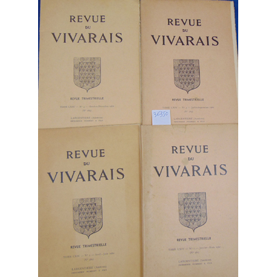 : 4 revues Du Vivarais 1960 N°1 / 2 / 3 / 4...