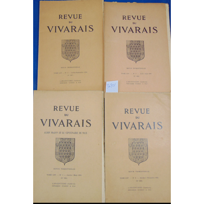 : 4 revues Du Vivarais 1961 N°1 / 2 / 3 / 4...