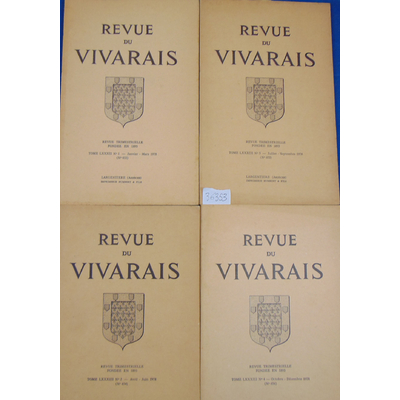: 4 revues Du Vivarais 1978 N°1 / 2 / 3 / 4...