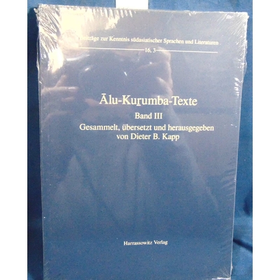 Kapp Dieter : Alu-Kurumba-Texte...